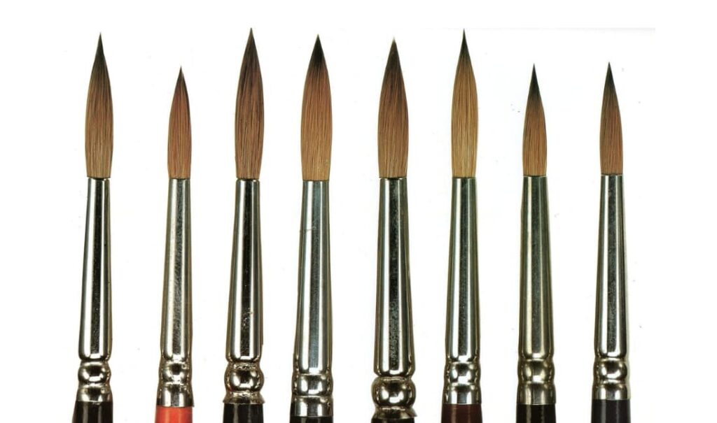 Set di pennelli professionali per pittura ad acquerello e tempera