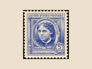 Francobollo d'epoca di Louisa May Alcott