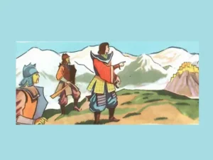 Illustrazione storica di Marco Polo per la ricerca scolastica sul Milione. Illustrazione storica di Marco Polo tratta da un'enciclopedia d'epoca degli anni 60 per la ricerca scolastica sul Milione.