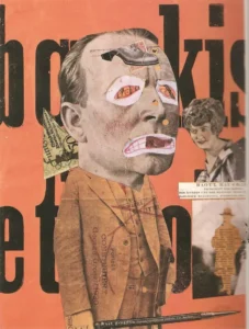 The Art Critic di Hausmann, opera dadaista Fotomontaggio Raoul Hausmann The Art Critic. Dadaismo riassunto artisi tecnica
