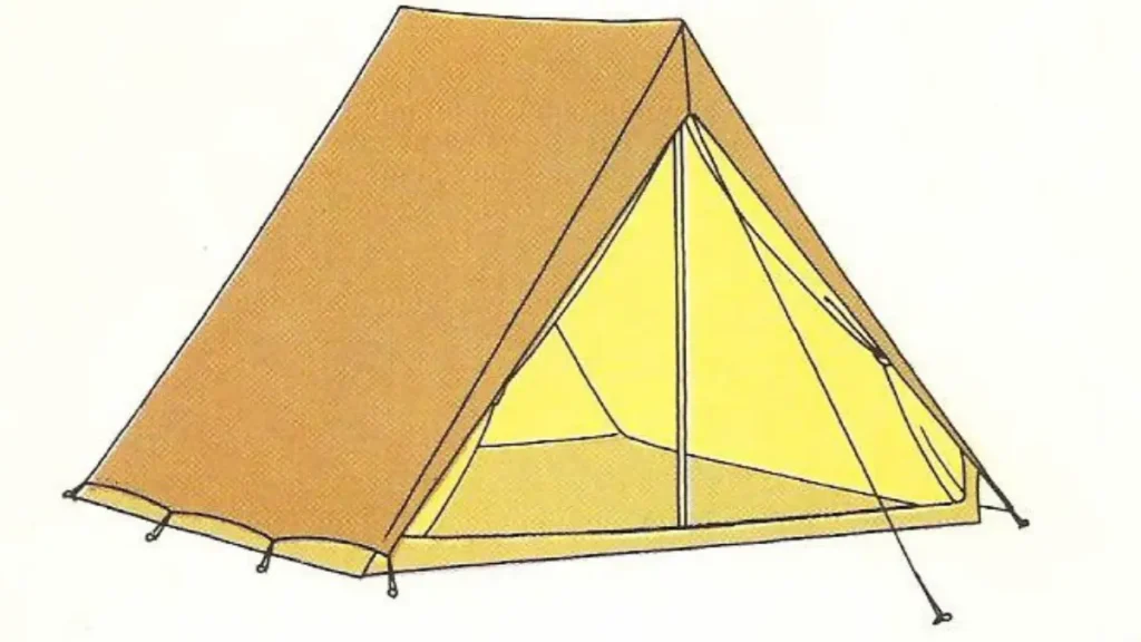 Tenda da campeggio canadese classica montata