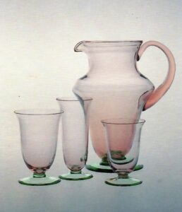 Brocca-calici-servizio-da-tavola-vetro-murano-firmato
