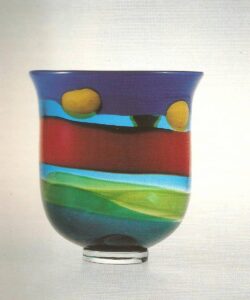 Vaso Cyklon in vetro soffiato di Murano design Berit Johansson per Salviati