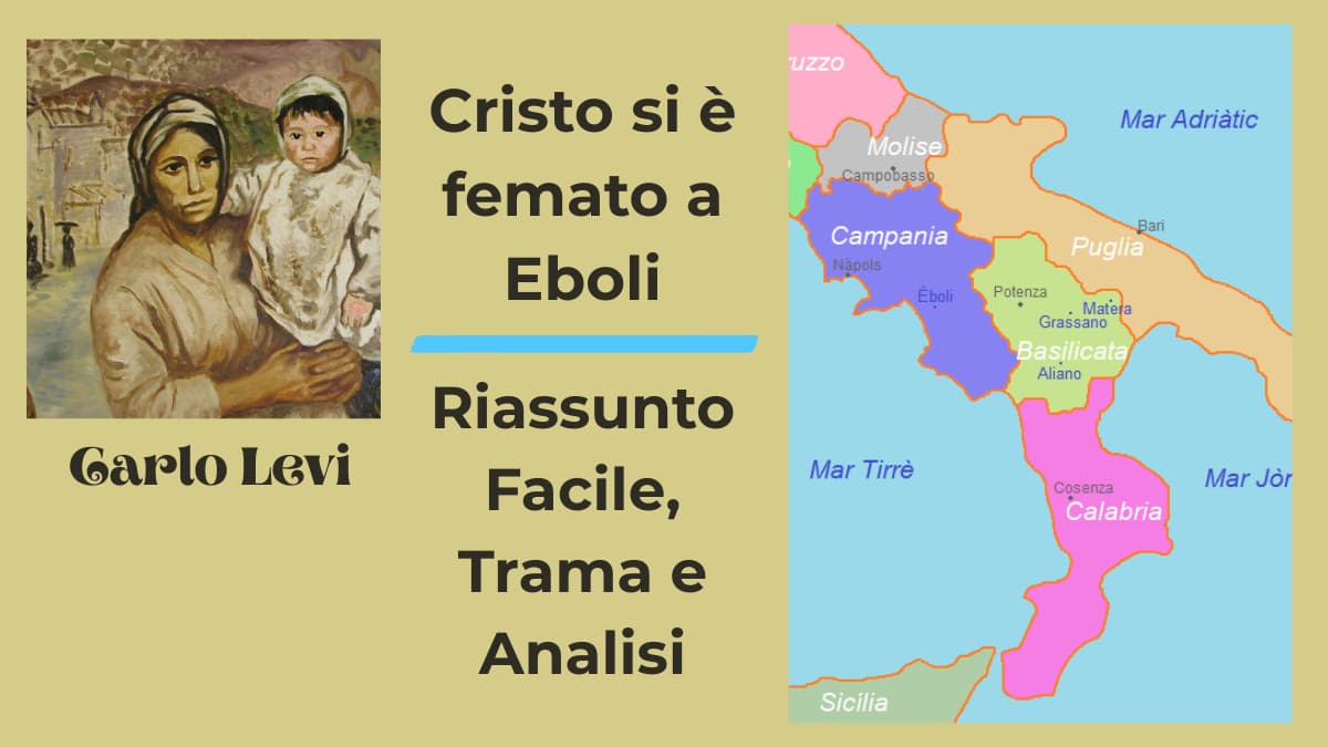 Immagine in evidenza per la scheda libro di Cristo si è fermato a Eboli con titolo, dipinto di Carlo Levi e cartina storica della Lucania.