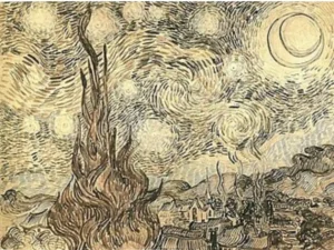 Disegno a matita e inchiostro della Notte stellata di Van Gogh per il fratello Theo