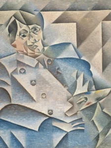 Juan Gris, Ritratto di Pablo Picasso (1912) - Cubismo analitico Cubismo riassunto - Ritratto di Pablo Picasso dipinto da Juan Gris