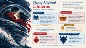 Schema di ripasso Inferno Canto V Schema di ripasso dell'Inferno Canto V con sintesi su Paolo e Francesca e Minosse